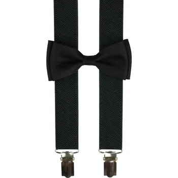 Kšandy Černé dětské kšandy s motýlkem