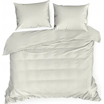Povlečení Povlečení bavlněné s proužky 160x200 VERA krémové, sada Eurofirany