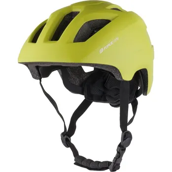 Cyklistická přilba přilba FORCE ZEBU s blikačkou, limeta S-M