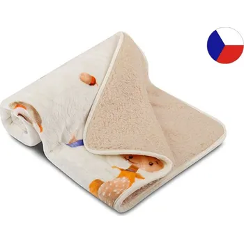 Dětská deka Luxusní dětská deka OVEČKA 100x140 SLEEP WELL Zvířátka v lese/měsíční třpyt