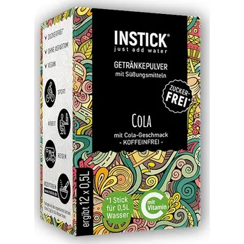 Iontový nápoj 12x Instick nápoj bez cukru 3g cola