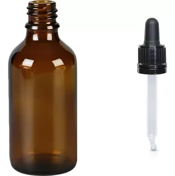 Lékovka Skleněná lékovka s pipetou Luna 50 ml