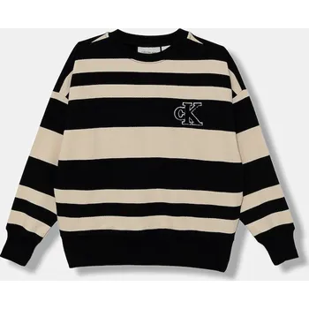 Dámská mikina Mikina Calvin Klein Jeans černá barva, vzorovaná, IB0IB02558 IB0IB02558.128.170.9BYA 99X, vel. 140