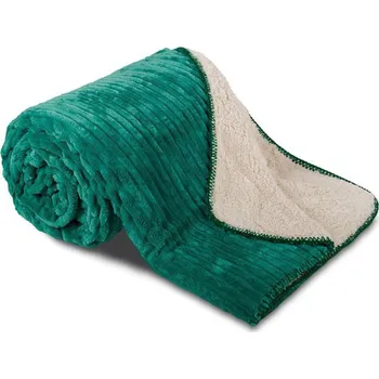 deka Luxusní deka z mikrovlákna OVEČKA 150x200 Manžestr smaragdová 520g