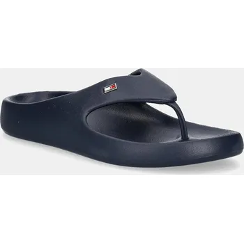 Dámské žabky Žabky Tommy Hilfiger TH COMFORT BEACH SANDAL dámské, tmavomodrá barva, na plochém podpatku, FW0FW08522 59X, EUR 35/36