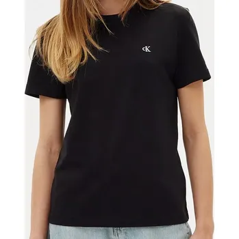 Dámské oblečení Černé triko Calvin Klein, L (Tričko Calvin Klein doprava zdarma)