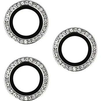 Tvrzené sklo HARD DIAMOND pro fotoaparát (LENS) pro Iphone 15 Pro - 15 Pro Max stříbrné (3 kusy)