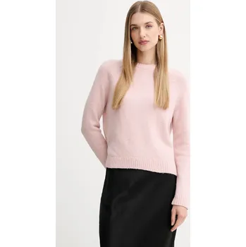 Dámský svetr Svetr z vlněné směsi BOSS Febisan dámský, růžová barva, 50478315 03C, vel. XL