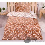 Mikroplyšové povlečení Premium 140x200+70x90 Kristy hnědá