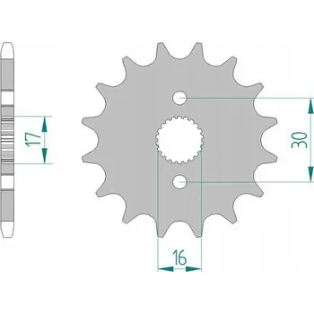 Nářadí na motocykly 20105+15 PŘEDNÍ HNACÍ ROZETA MOTO. OCELOVÁ AFAM