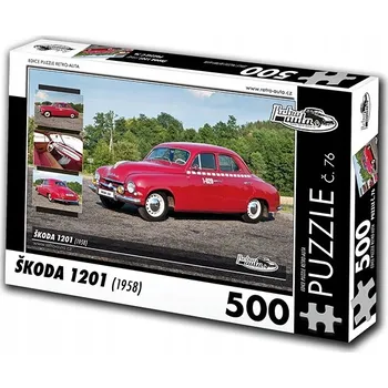 Puzzle Puzzle RETRO AUTA 500 dílků RETRO-AUTA© Puzzle č. 76 - ŠKODA 1201 (1958) 500 dílků