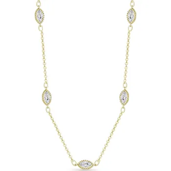 Řetízek PARIS 2541 Řetízek s oválnými zirkony Ellami