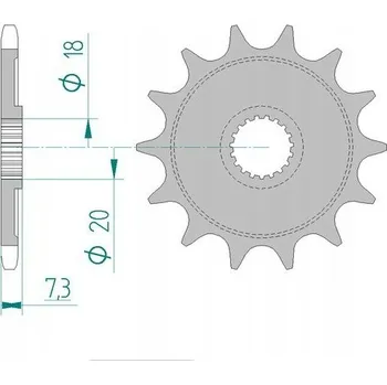 Nářadí na motocykly 20206-13 PŘEDNÍ HNACÍ ROZETA MOTO. OCELOVÁ AFAM