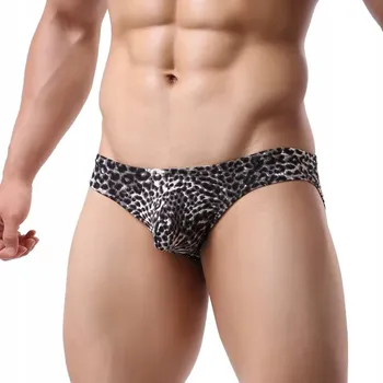 Pánské spodní prádlo Pánské s leopardím vzorem slipy potiskem - XL