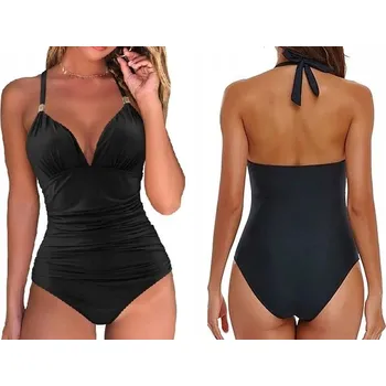 Dámské plavky Jednodílné zeštíhlující plavky se zavazováním M (S151)