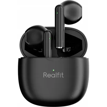 Sluchátka PRÉMIOVÁ BEZDRÁTOVÁ SLUCHÁTKA DO UŠÍ REALFIT F1 BLUETOOTH ČERNÁ