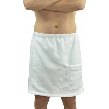 velforia.cz Pánský kilt do sauny froté bílý Barva: Bílá, velikost v cm: L - 100 x 110 cm (obvod pasu)
