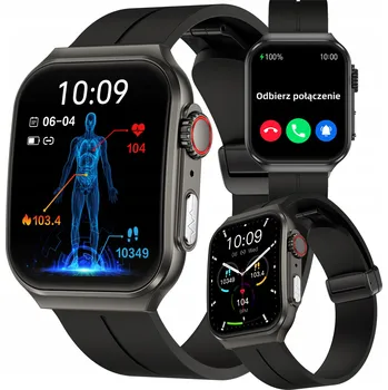 Hodinky HODINKY KARDIOWATCH MĚŘENÍ CUKRU GLUKÓZA TLAKOMĚR EKG HOVOR PL MENU