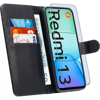 Pouzdro na mobilní telefon Flipové pouzdro KrainaGSM pro Xiaomi Redmi 13, černé