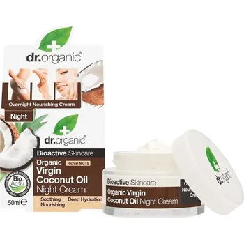 Pleťový krém Noční krém proti stárnutí pleti Dr. Organic Virgin Coconut 50 ml