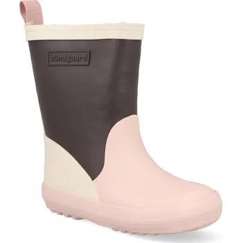 Chlapecké holínky Barefoot dětské zateplené gumáky Bundgaard - Aspen Old Rose Block růžové Velikost: 35