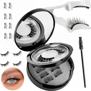 Umělé řasy Magnetické Řasy Umělé řasy Sada 3 páry + Pinzeta + Eyeliner