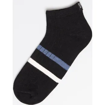 Pánské ponožky BIG STAR PÁNSKÉ KOTNÍKOVÉ PONOŽKY SE DVĚMA PRUHY ČERNÉ TAGAROS 906 39-42