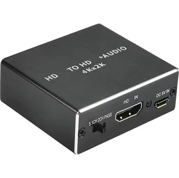 Video redukce 4K HDMI Audio Extraktor - převodník zvuku SPDIF/3.5mm s podporou Dolby 5.1 příslušenství