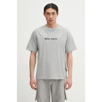 Pánské tričko Bavlněné tričko Palm Angels Classic Logo Slim, S, šedá, 09X