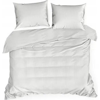 Povlečení Povlečení saténové s proužky sada 160x200 VERA bílé Eurofirany
