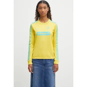 Pánské tričko Tričko s dlouhým rukávem adidas Originals Footie Longslve, S, žlutá, 11X