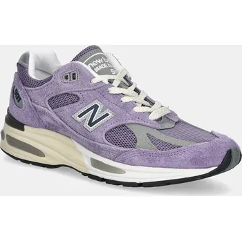 Pánská obuv Semišové tenisky New Balance Made in UK, 41.5, fialová, 04X