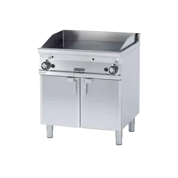 Kuchyňský gril RM GASTRO Grilovací deska 76x51 plynová chromovaná hladká s podestavbou | RM - FTL-78GS