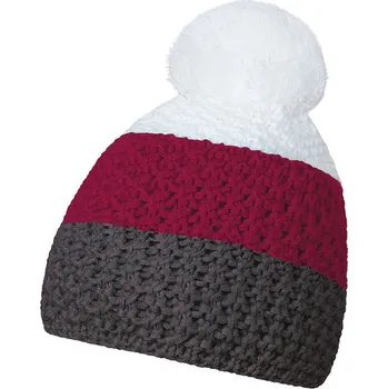 Čepice Cofee Zimní čepice Cable knit Barva: šedá/purpurová/bílá (07gpw), Velikost: uni