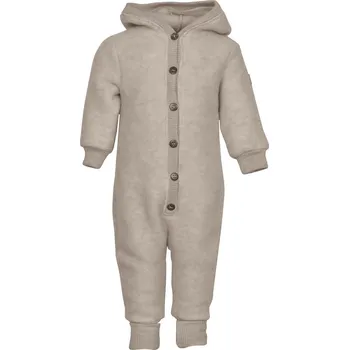 Kojenecký overall Merino overal na knoflíky Mikk-Line - krémový Melange Offwhite Velikost: 92
