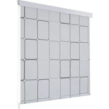 Sprchová roleta 120 x 240 cm čtvercový vzor