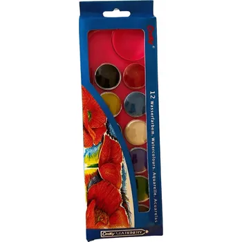 Vodová barva Akvarelové barvy 12 ks