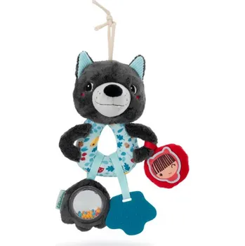 Hračka pro nejmenší Lilliputiens Motorická hračka s aktivitami - vlk Ludvík