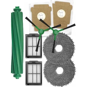 Sada příslušenství pro robotický vysavač Kartáče, HEPA filtry pro iROBOT Roomba Plus 405, 505 Combo a sáčky 9ks