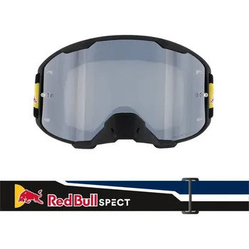 Motocyklové brýle brýle STRIVE, RedBull Spect (černé mátné, plexi stříbrné zrcadlové)