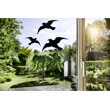 Odpuzovač zvířat Windhager AT Samolepící ptačí siluety (3 ks) - ochrana skel proti nárazům ptáků