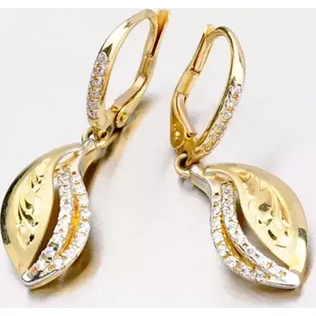 Náušnice Dámské náušnice žluté zlato 585 se zirkony 52NK-3117