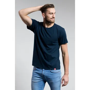 Pánské tričko Bavlněné triko CityZen Agen navy kulatý výstřih Velikost: 4XL