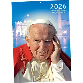 Obraz PAPEŽSKÝ KALENDÁŘ NA ZEĎ A4 2026 Vícelistý Měsíční Jan Pavel II.