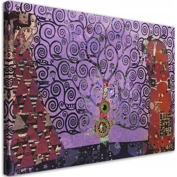Obraz Obraz na plátně, Fialový strom života, abstrakce