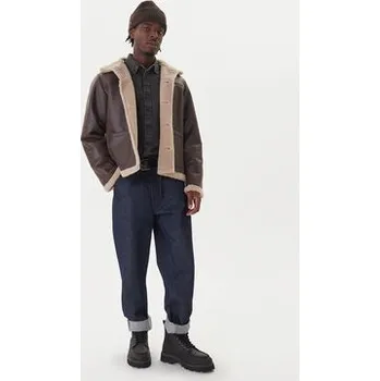 Oblečení a móda Jack & Jones Bunda z imitace kůže Cambridge 12282946 Hnědá Regular Fit S