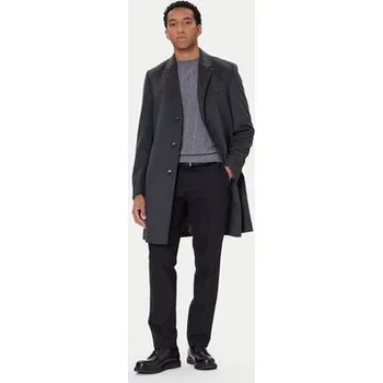 Dámský kabát BOSS Vlněný kabát Hyde 50549187 Šedá Slim Fit 54