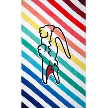 Ručník Bavlněný plážový ručník Lacoste LRAINBOW 100 x 170 cm 1047572 vícebarevná MLC, vel. ONE SIZE