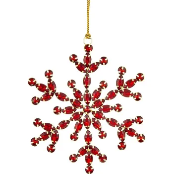 Závěsná dekorace 13,5 x 11,5 x 1 cm 170043 červená 33X