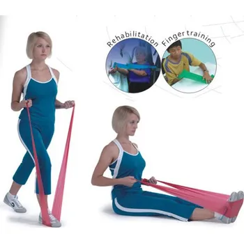 Gumová stuha GYMY na cvičení 1,2m -slabá 0,25mm -zelená